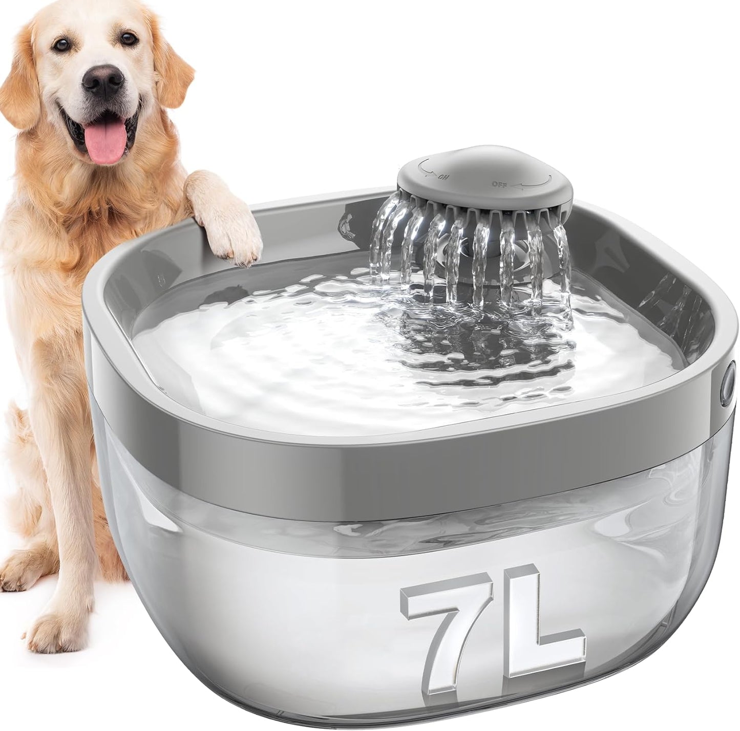FEELNEEDY W05 7L/1.8Gal Water Fountain for Large Dog