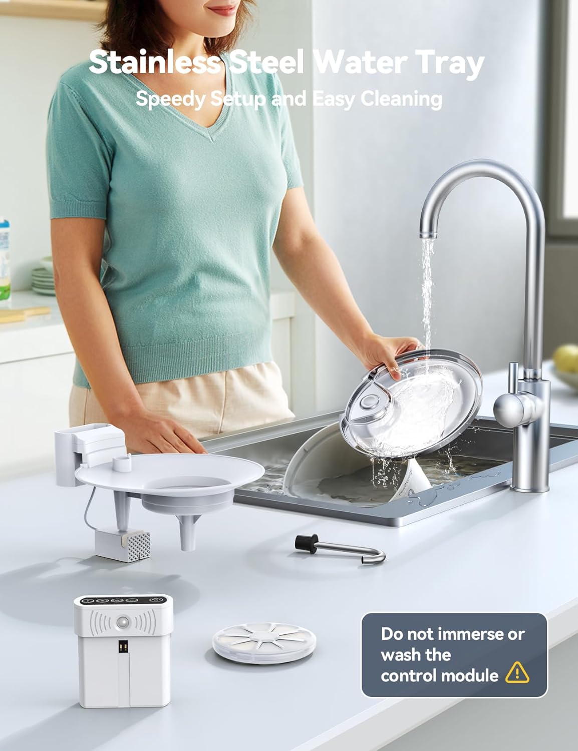 FEELNEEDY 3.5L Cat Water Fountain Wireless