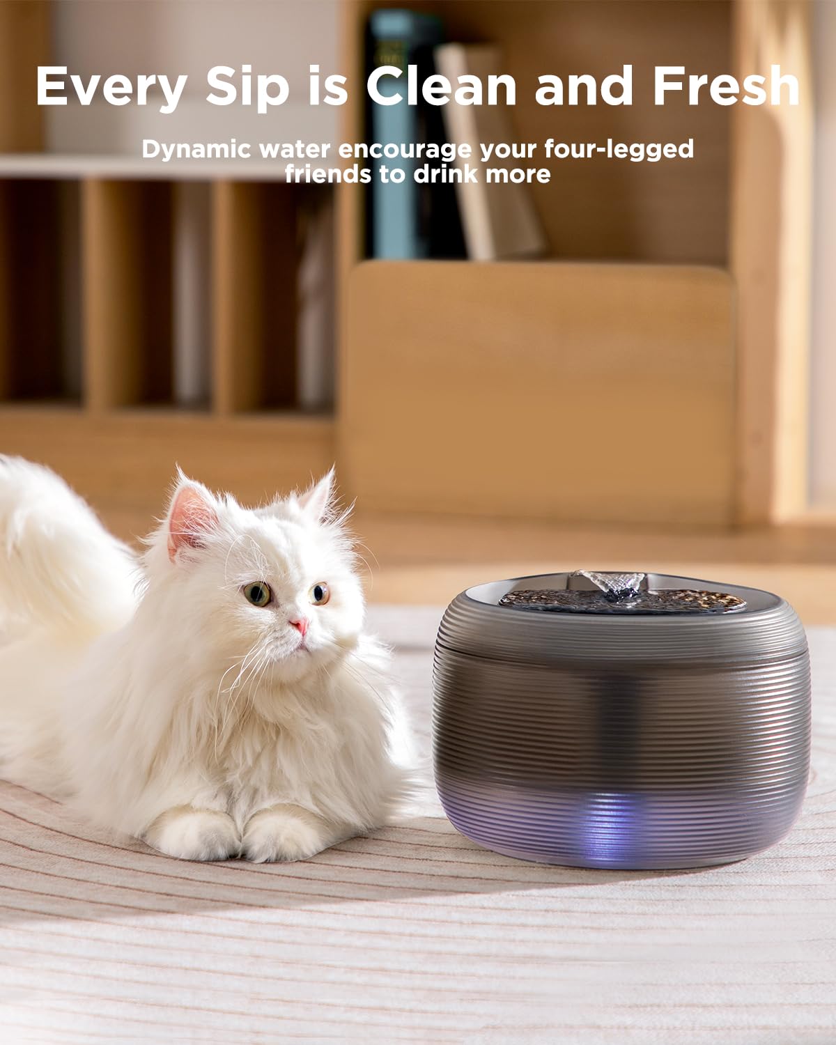 Feelneedy 3 Pack Sound-Absorbing Center Sponge Replacement for 2.5L Cat Water Fountain