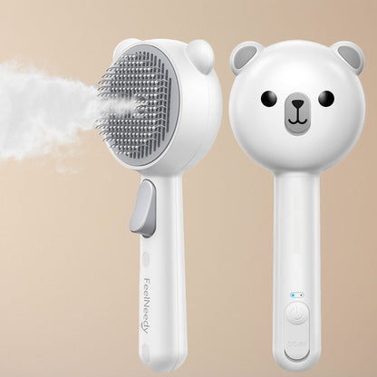 Cat Steam Brush for Indoor Cats with Release Button