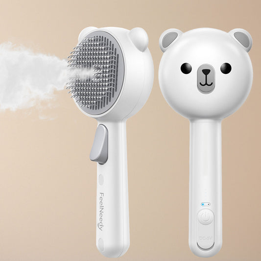 Cat Steam Brush for Indoor Cats with Release Button