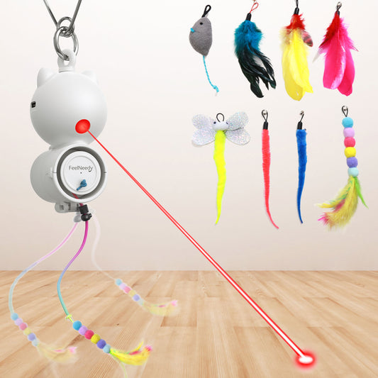 FEELNEEDY E7 2 in 1 Hanging Cat Toys for Indoor Cats