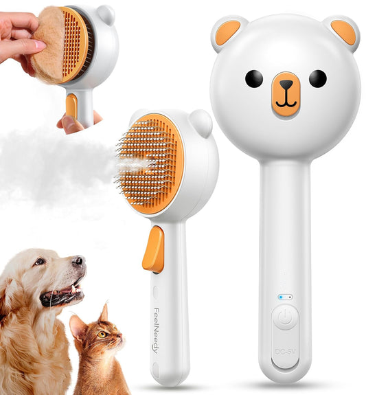 FEELNEEDY FN-C16 Pet Steam Brush for Dogs & Cats