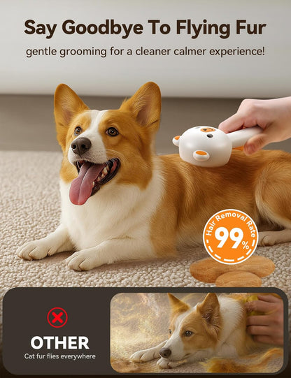 FEELNEEDY FN-C16 Pet Steam Brush for Dogs & Cats
