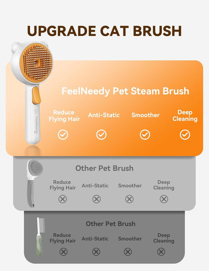 FEELNEEDY FN-C16 Pet Steam Brush for Dogs & Cats