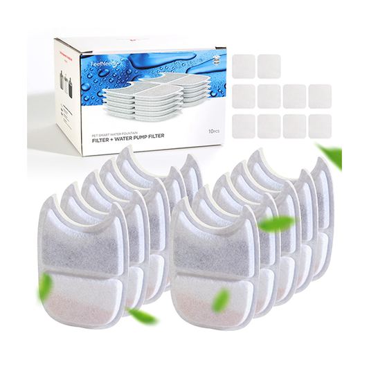 FEELNEEDY 10 Pack Filter Replacement for 4L Wilreless Cat Water Fountain