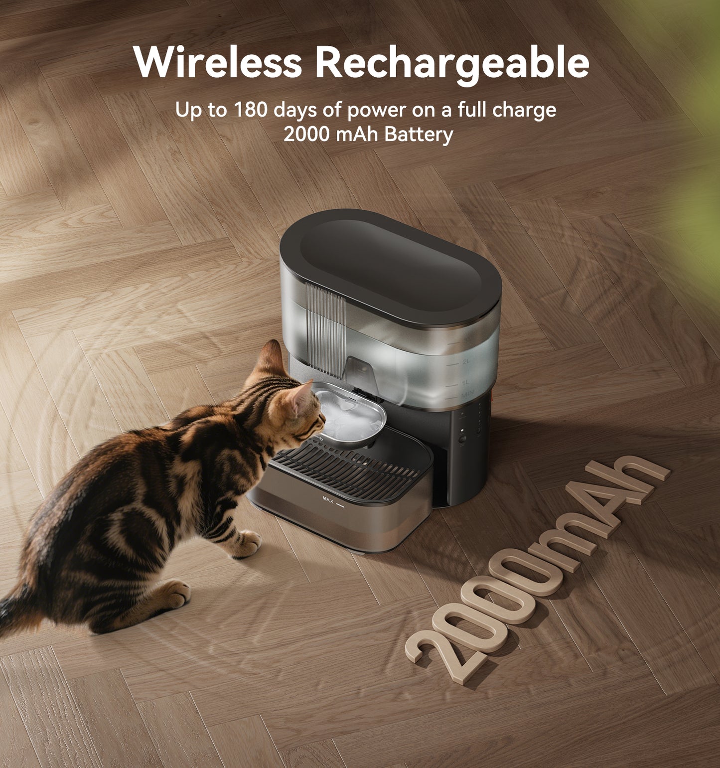 FEELNEEDY US  FN-W15 Cat Water Fountain No Filters, Wastewater Separation, FEELNEEDY Stainless Steel Bowl, 3.5L Pet Water Fountain for Cats & Dogs Dispenser, Black