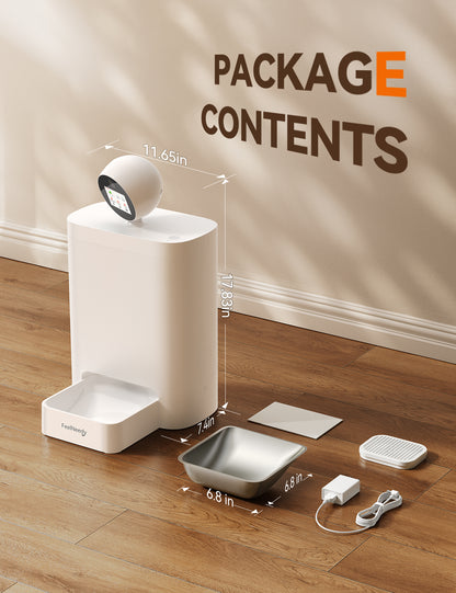 FEELNEEDY Automatic Cat Feeder with Camera 360°, Display & APP, 5.5L Video Recording Timed Food Dispenser for Cats/Dogs