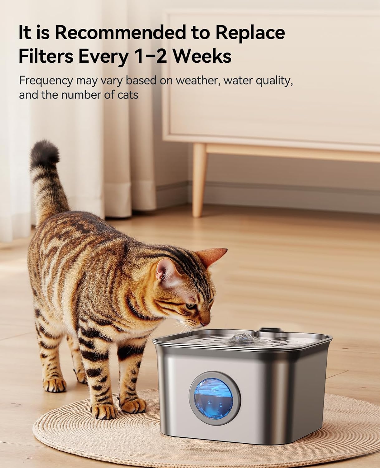 FEELNEEDY 6 Pack Replacement Filters + 6 Pump Sponges for Feelneedy Cat Water Fountain [FN-W22] - 99oz/2.8L Pet Water Fountain Filters