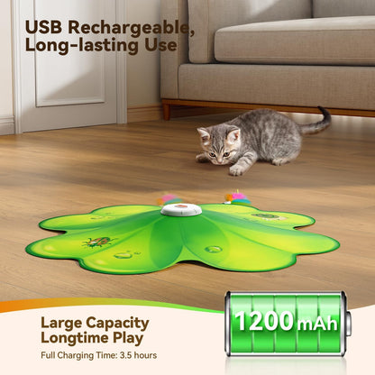 FEELNEEDY  FN-P20G Interactive Cat Toy, Rechargeable Hide and Seek Cat Toys, Movable LED Red Dot.