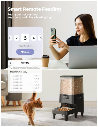 FEELNEEDY 303 5L Automatic Cat Feeder with APP Control for Remote Feeding