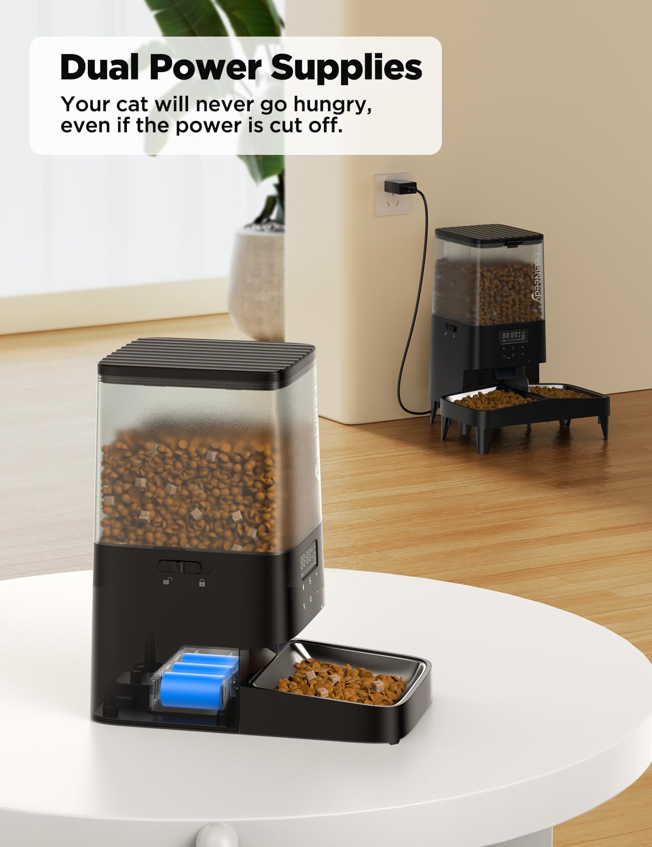 FEELNEEDY 5L Automatic Cat Feeder for 2 Cats