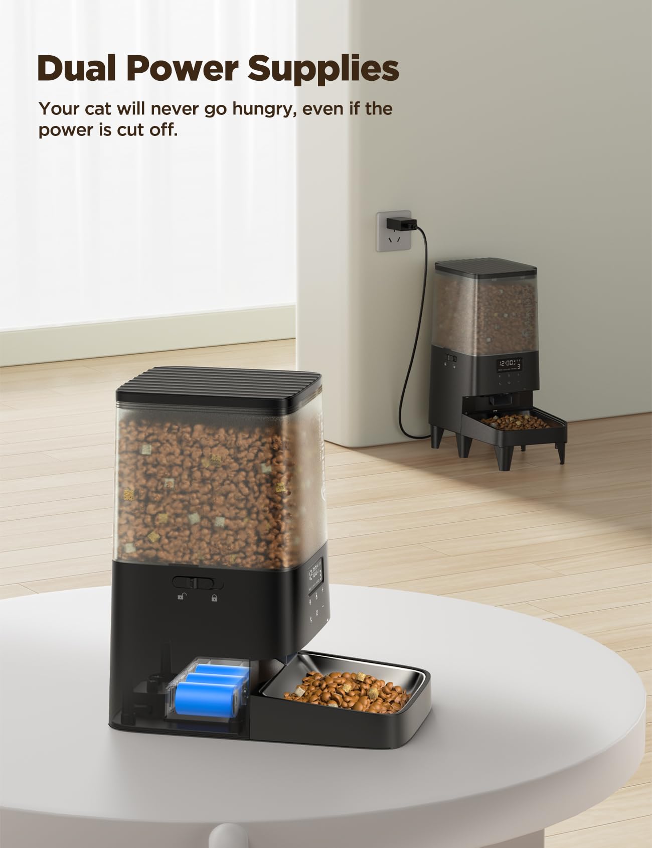 FEELNEEDY 303 5L Automatic Cat Feeder with APP Control for Remote Feeding